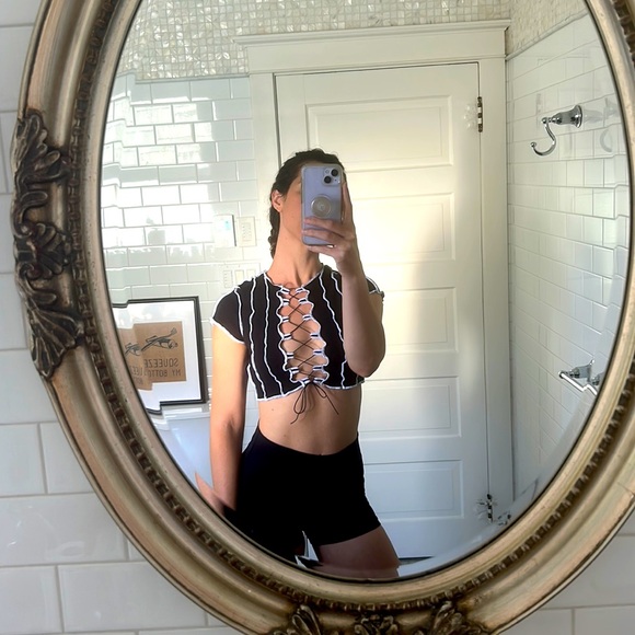 Tie-front top - Picture 1 of 4